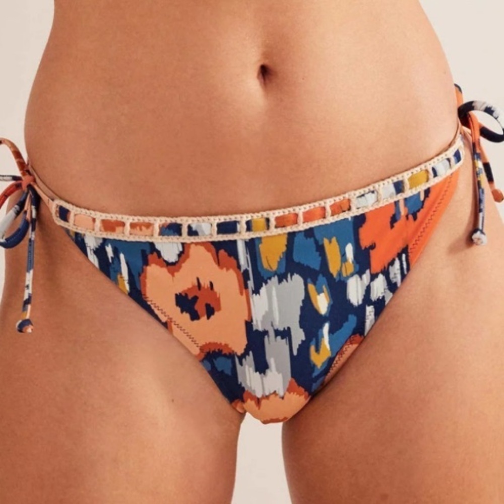 Boden Crochet Trim Bikini Bottom String Women's US 14 NEW. 998